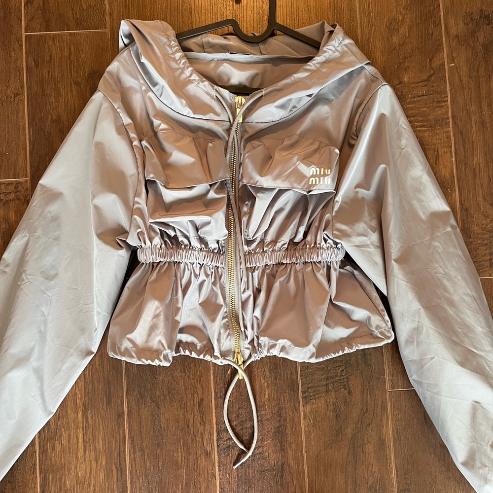 Miu miu cropped zip up